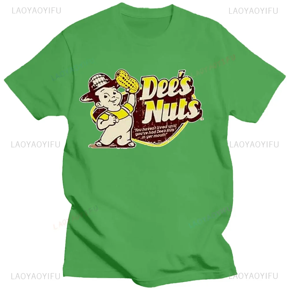 مضحك ريترو ديز المكسرات شعار تي شيرت عالية الجودة قصيرة الأكمام منقوشة متعة الرجال المحملة الشارع موضة في الهواء الطلق تنفس Camisetas