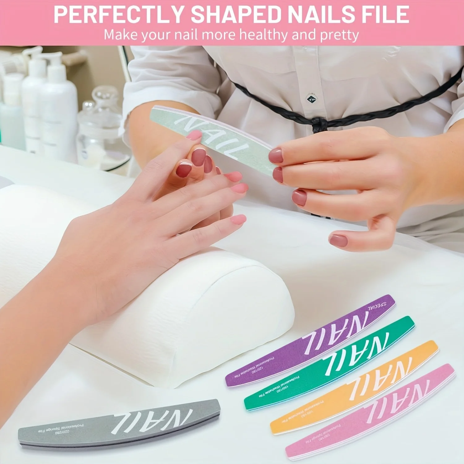 13 قطعة من مبرد أظافر أكريليك، مبرد أظافر خاص قابل لإعادة الاستخدام، أظافر جل، أظافر طبيعية، أداة تشذيب الأظافر للمنزل والصالون #6