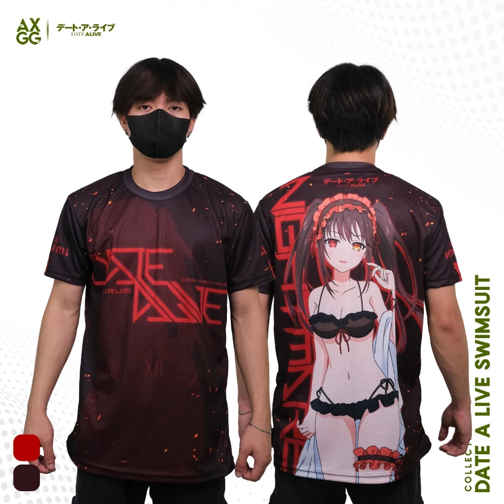 Japanese Anime Date A Live 3d Print Men's T-shirt Cute and Interesting Unisex Hip-hop Round Neck Sports T-shirt Streetwear tops