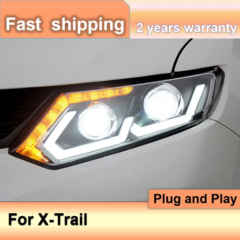 

Car Accessories for Nissan X Trail Head Lights 2014-2016 X Trail Head Lamp DRL Fog Brake Reversing Dynamic Turn Signal