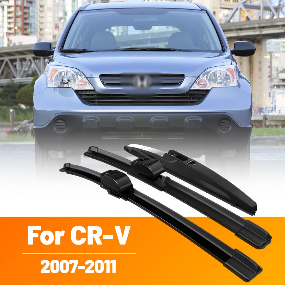 For Honda CRV CR-V 2007 2008 2009 2010 2011 3rd Generation Car Front Rear Wiper Blades Soft Rubber Windscreen Auto Windshield