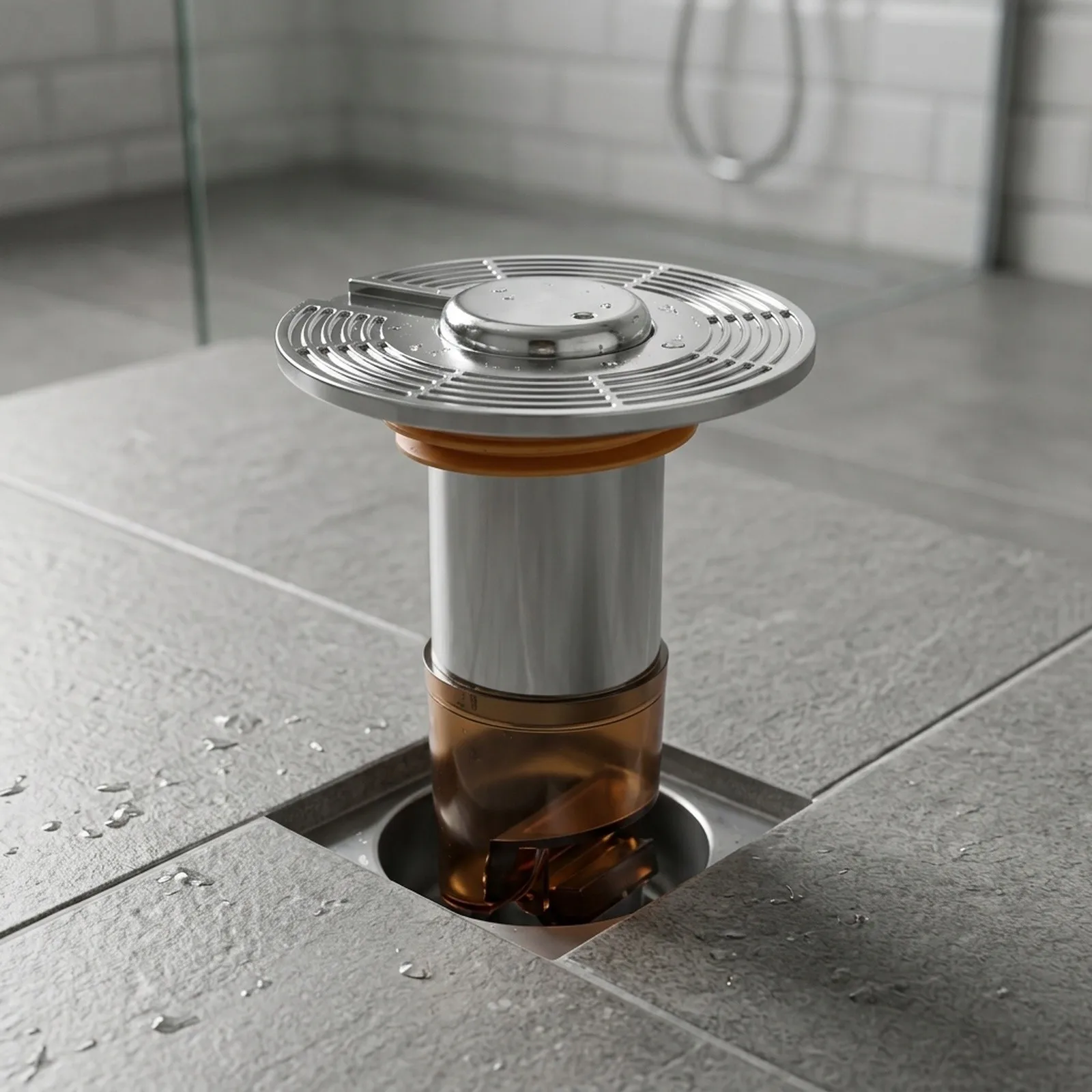 304 Stainless Steel Floor Drain Core With Hair Trap And Check Valve For Bathroom Shower Drain Hole Smell Backflow Preventer