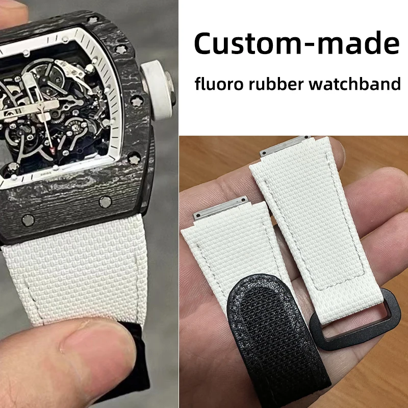 Rm67-02 Customized Special Fluoro Rubber Watchband for Richard Miller Strap