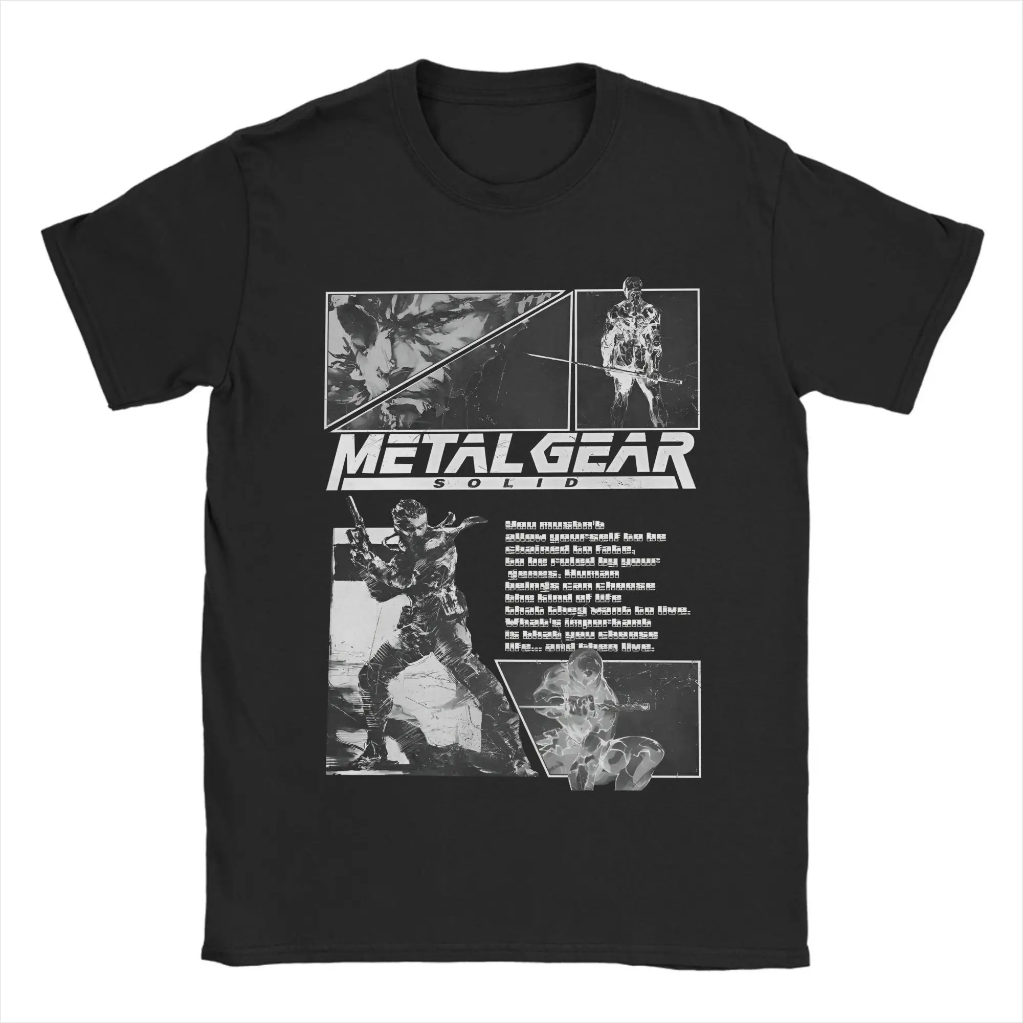 

Мужские футболки Metal Gear Solid 3 Snake, футболки из 100% хлопка, пляжные футболки Y2K, повседневная футболка с короткими рукавами и круглым вырезом, футболка 4XL 5XL 6XL