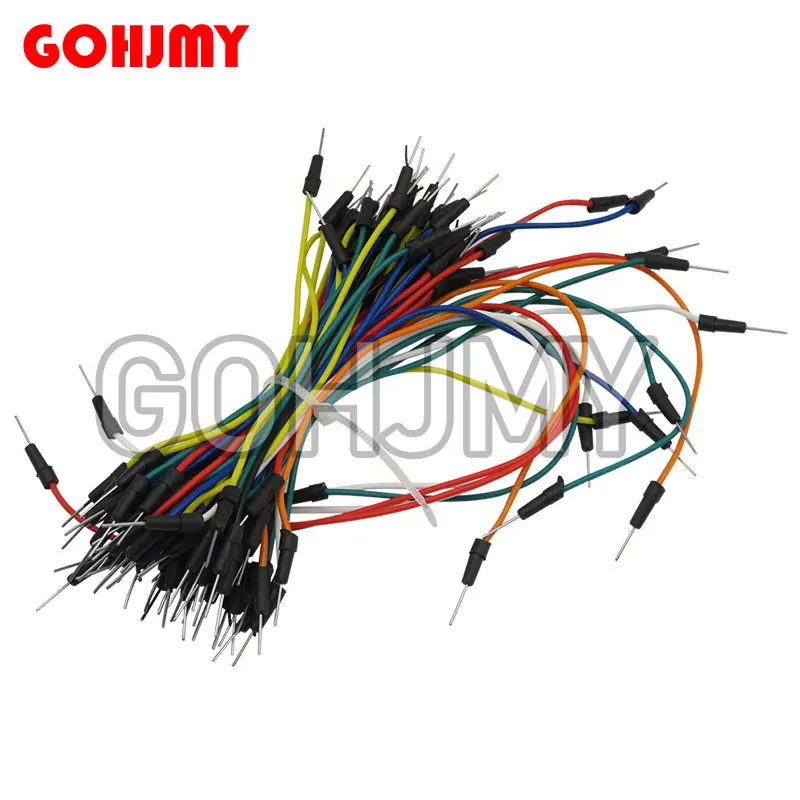 65PCS/LOT Jump Wire Cable Male to Male Flexible Jumper Wires for Breadboard DIY Starter Kit