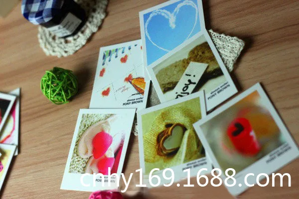 Mini carte Lomo sur le thème de l'amour, 40 feuilles/Lot, Mini carte postale de Style Ins, carte de vœux cadeau pour décoration de messages