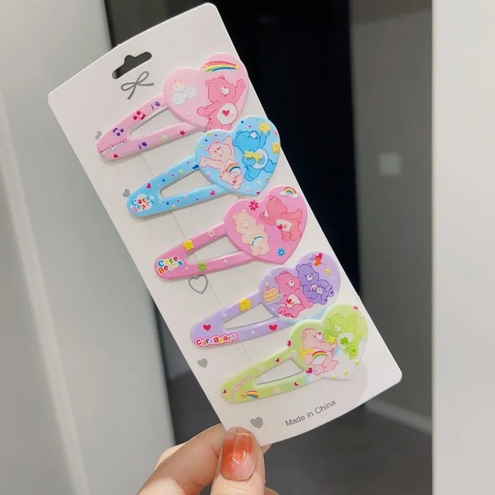 5 unids/set periférico de animé Kawaii lindos osos de cuidado dibujos animados BB Clip dulce tocado de colegiala accesorio pareja festivales regalo