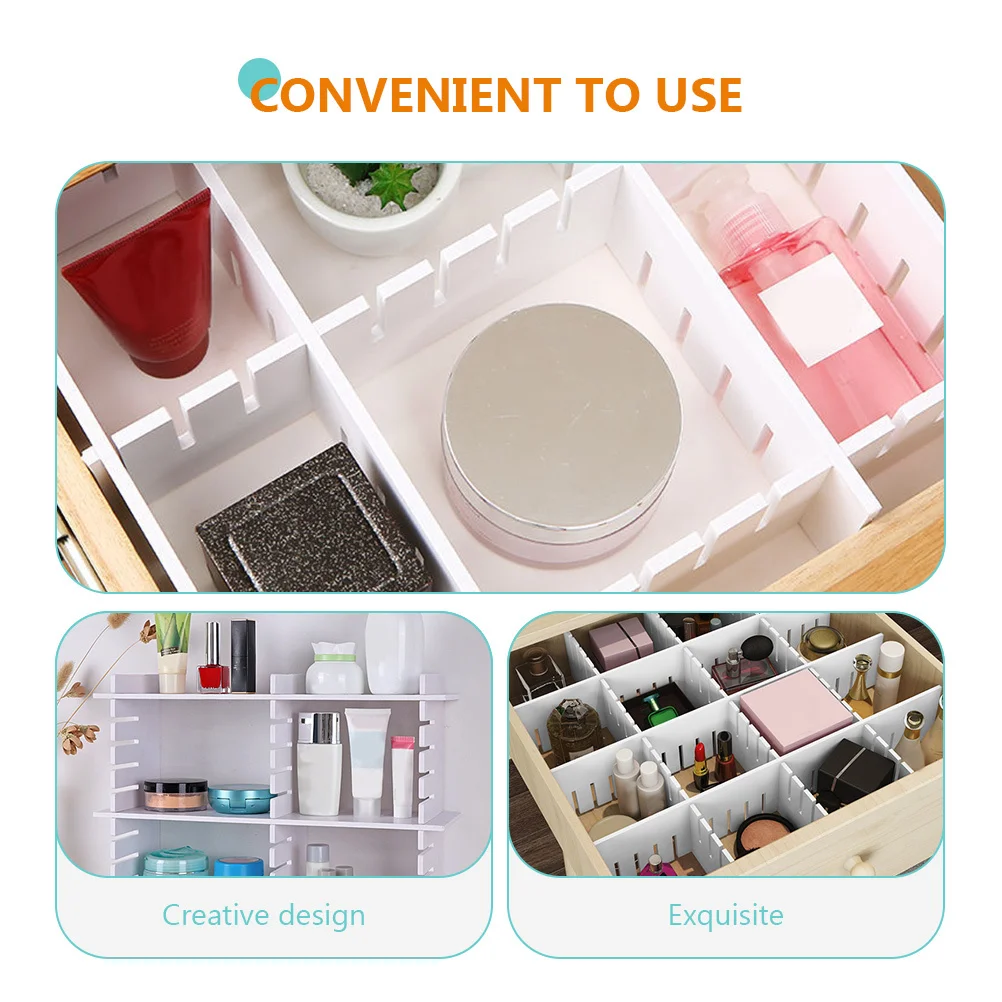 

7Pcs Drawer Partition Boards Multi-Functional Adjustable Organizers for Home Dorm Storage Flexible Combination Neat Tidy