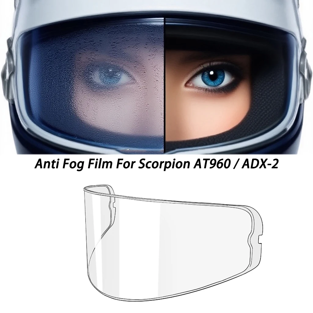 

Motorcycle Helmet Anti Fog Film for Scorpion AT960 ADX-2 Visor Anti Fog Helmets Accessories