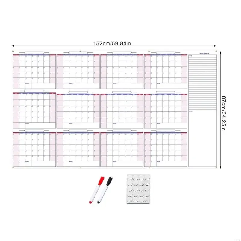 Настенный календарь на 2026 год для просмотра, календарь-ежегодник, стираемый настенный календарь, настенный органайзер для и