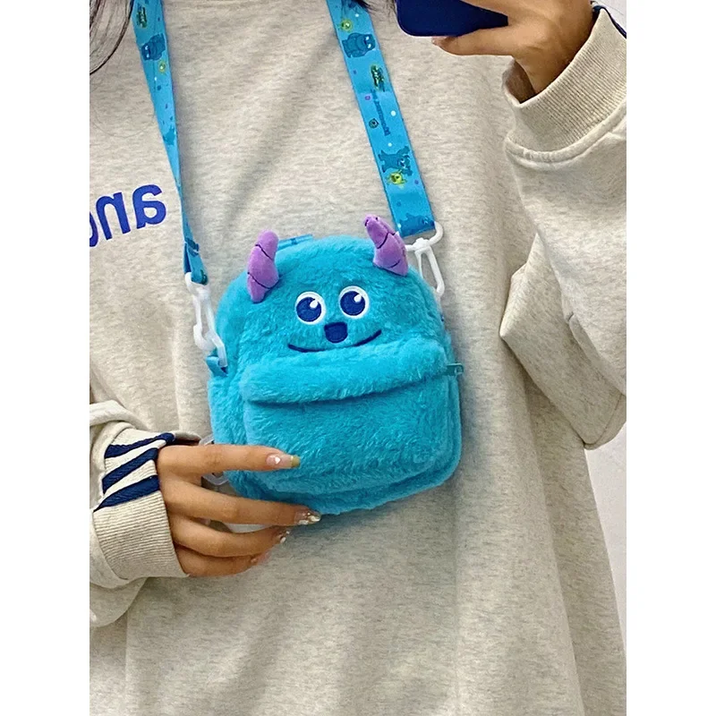 Disney nowa kreskówka pluszowa torba na ramię słodkie torby Crossbody na co dzień Lotso futrzane torby Kawaii Anime torebki kudłate plecaki z