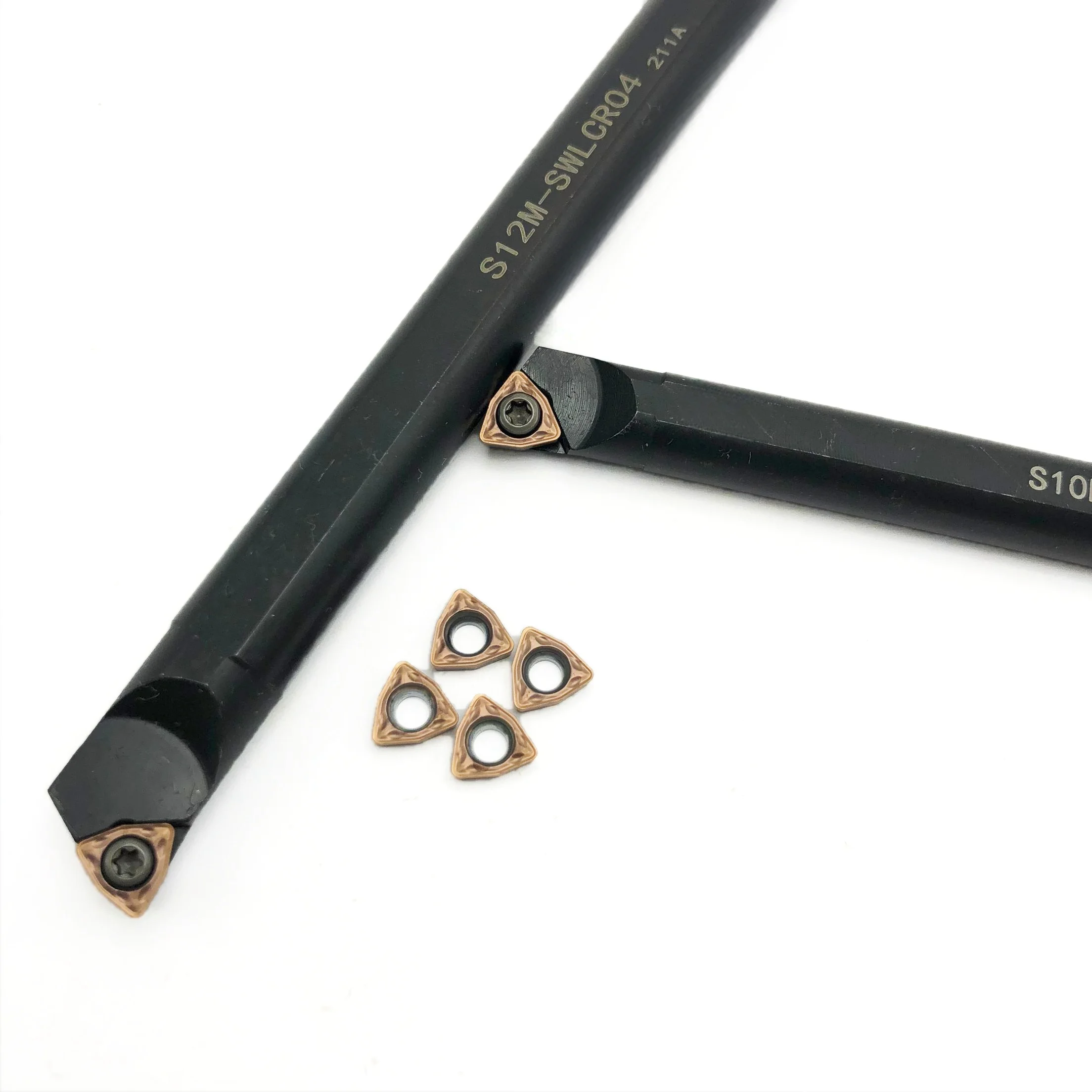 ที่ใส่เครื่องมือกลึงคาร์ไบด์แบบมีก้านสำหรับ WCMX040208เครื่องกลึง SWLCR04 S12M SWLCR04 S10K