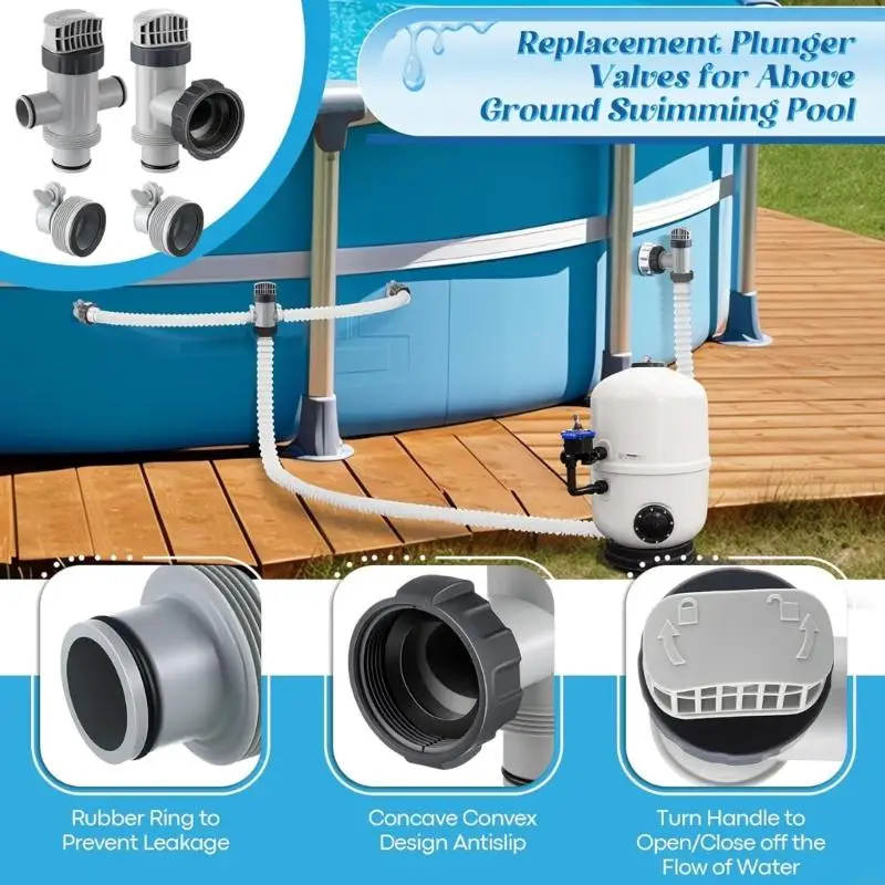 

Heavy Duty Pool Valves Assembly Split Hose Adapters for Water Control N58D
