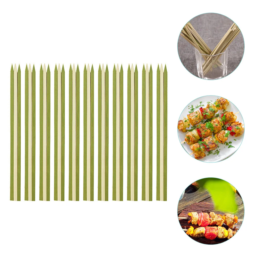 

100 Pcs Barbecue Sign Kebabs Grill Sticks Check String Grilling Skewers for Bamboo