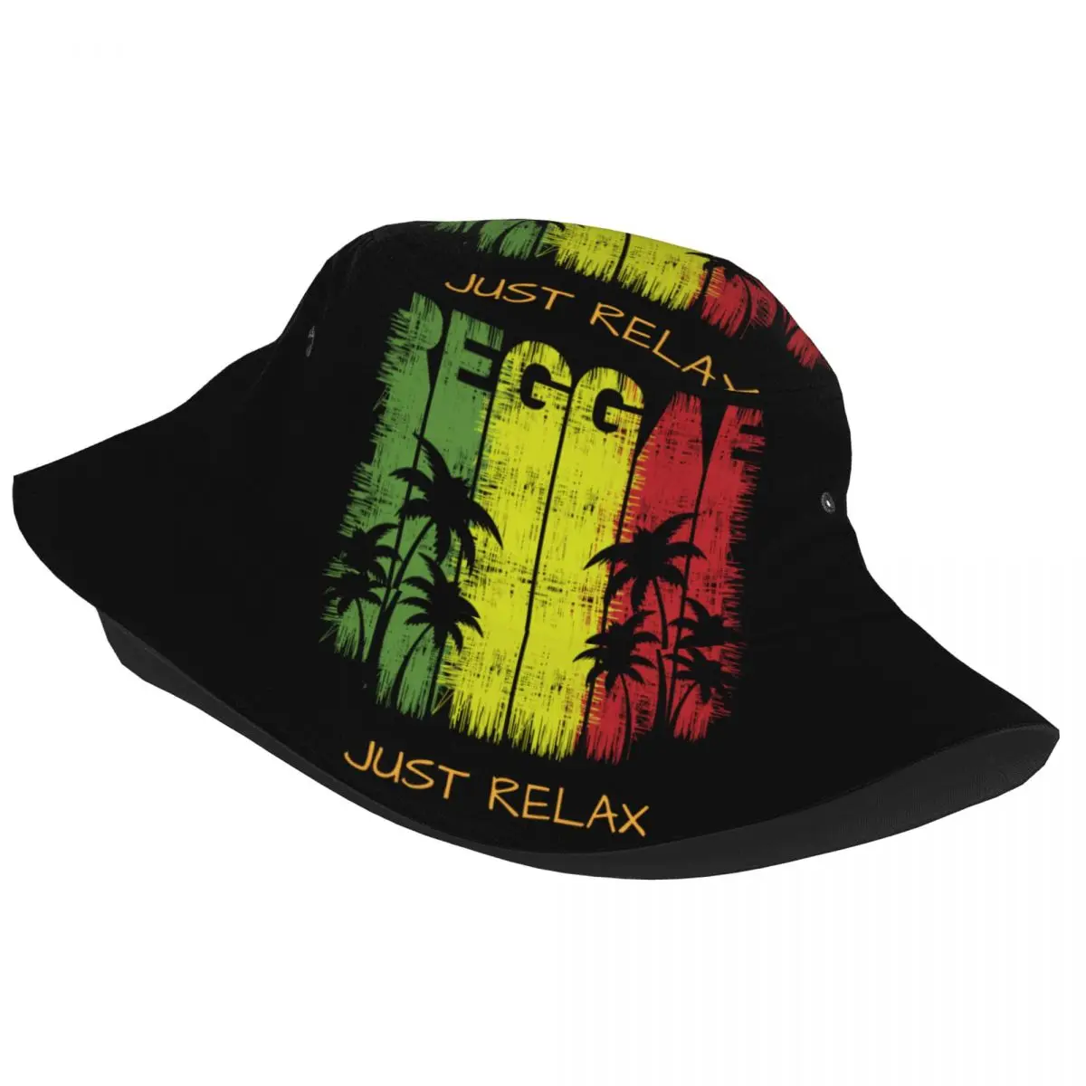 Reggae Music Bob Hats Summer Beach Hatwear Stuff Jamaica Musical Style Fisherman Hats for Outdoor Women Men Bob Hat Lightweight