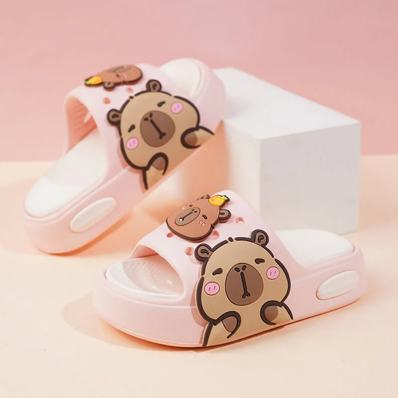 

Summer New Girls' Slippers with Cute Prints Lightweight and Soft Beach Shoes Anti Slip Home Children's Slippers