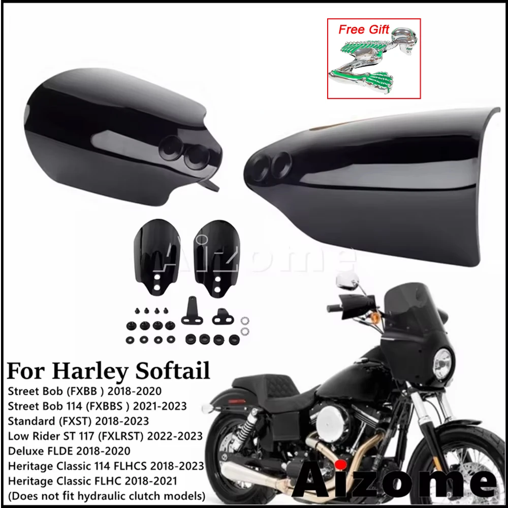 Motorcycle Handlebar Protection Shield Hand Guard Handguard Protector For Harley Softail 2018-2023 Street Bob Low Rider Deluxe