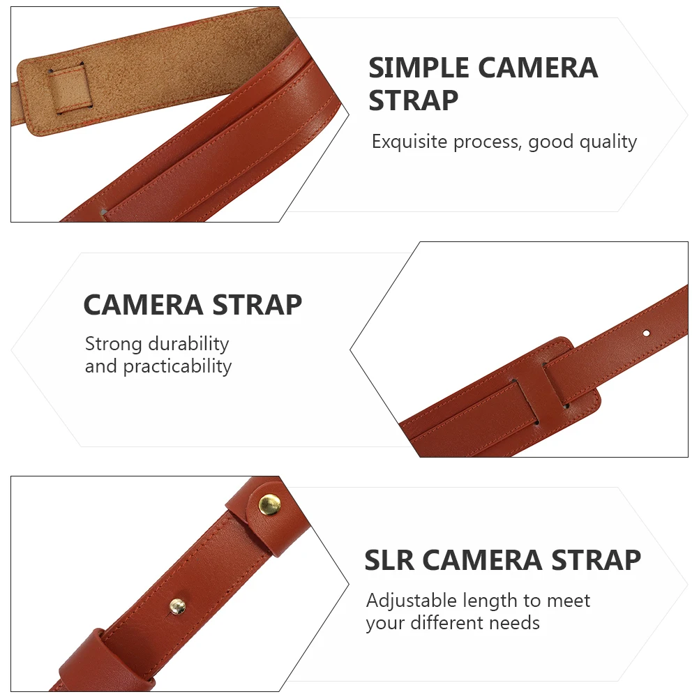 

Adjustable Camera Strap Brown Practical Shoulder Belt For Travel Durable Comfortable Design Long-Lasting