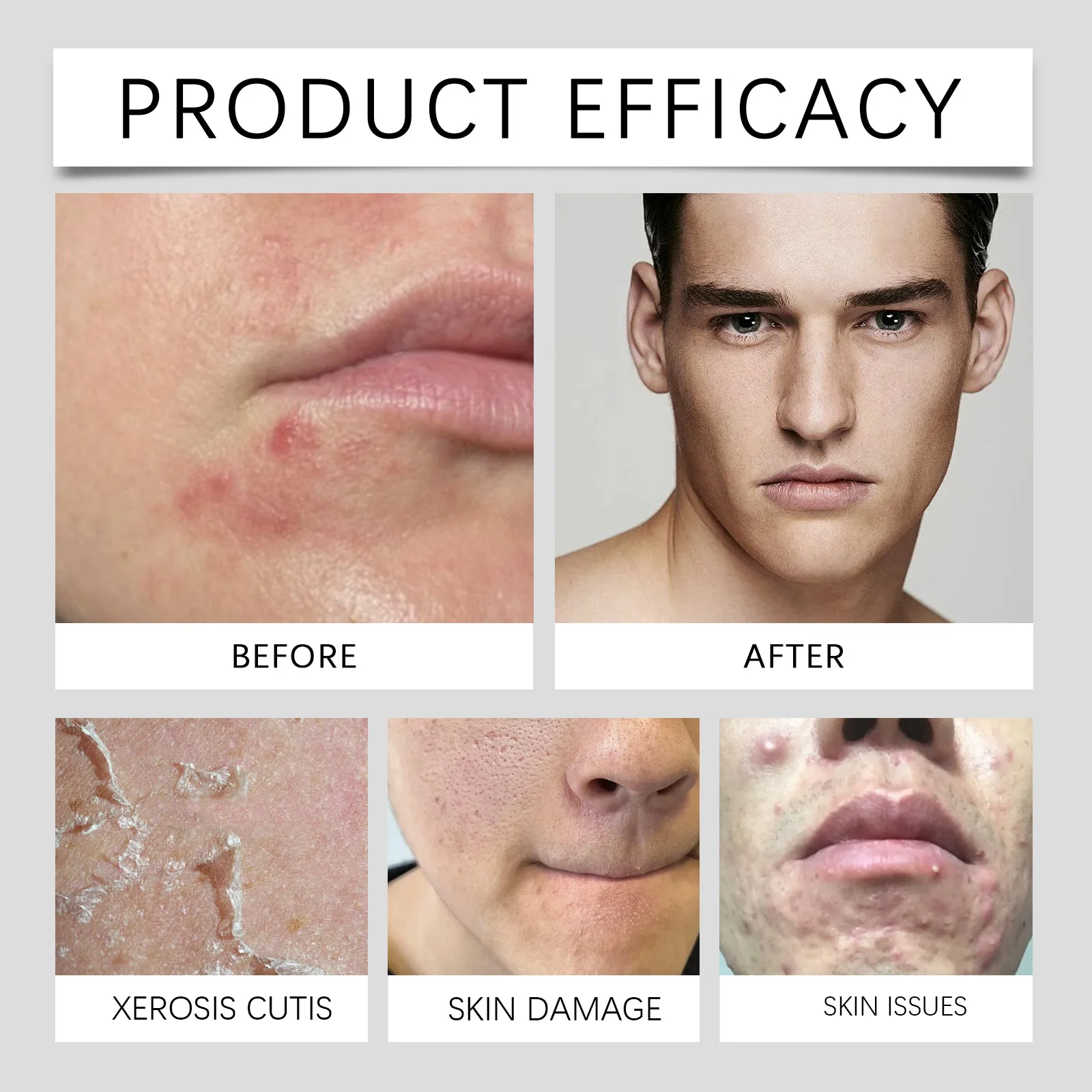 Essência de cuidados pós-barba masculina nutre e refresca a pele após a barbear para um acabamento hidratado confortável