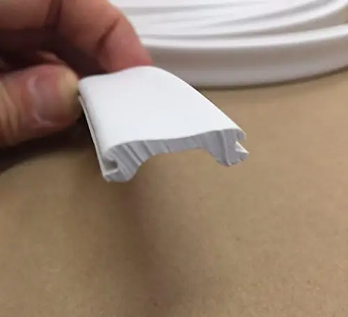 

White RV Camper Trailer Trim Mold – 3/4" x 24 Ft Flexible Vinyl Screw Cover by Automotive Authority