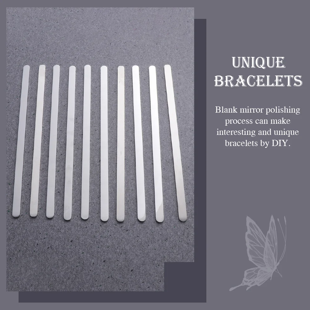 5Pcs Stainless Steel Bracelet Blanks Anti-Rust DIY Open Bracelet Strip for Stamping Engraving Bangle Making Jewelry Supplies