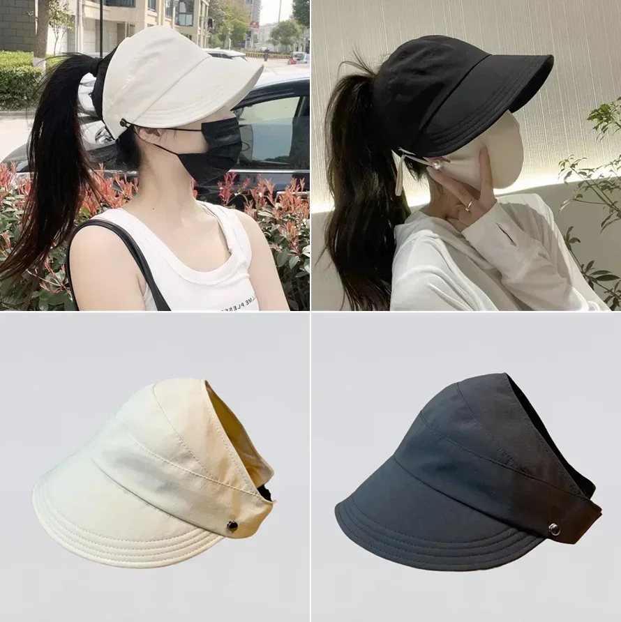 Women's Visors Fashion Sun Protection Hats Creative Face Mask Hook Design Hats New Product Summer Sun Hat Apparel Accessorie