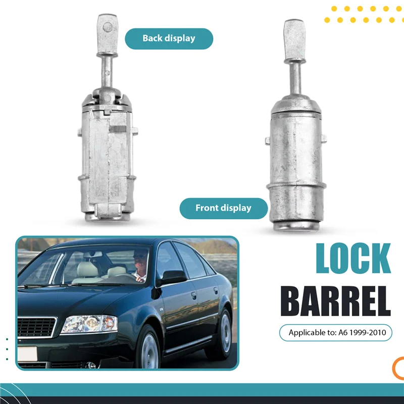مجموعة برميل قفل الباب الأيسر للسيارة مع مفاتيح قفل باب السيارة اسطوانة Foraudi A6 1999-2010