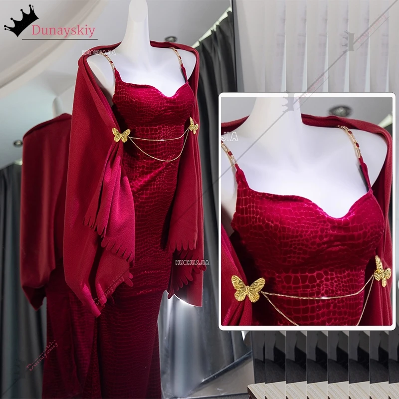 2025 فساتين عيد الميلاد تأثيري حلي خمر مثير حفلة عيد الميلاد فساتين حمراء للنساء ازياء Bodycon فستان ميدي