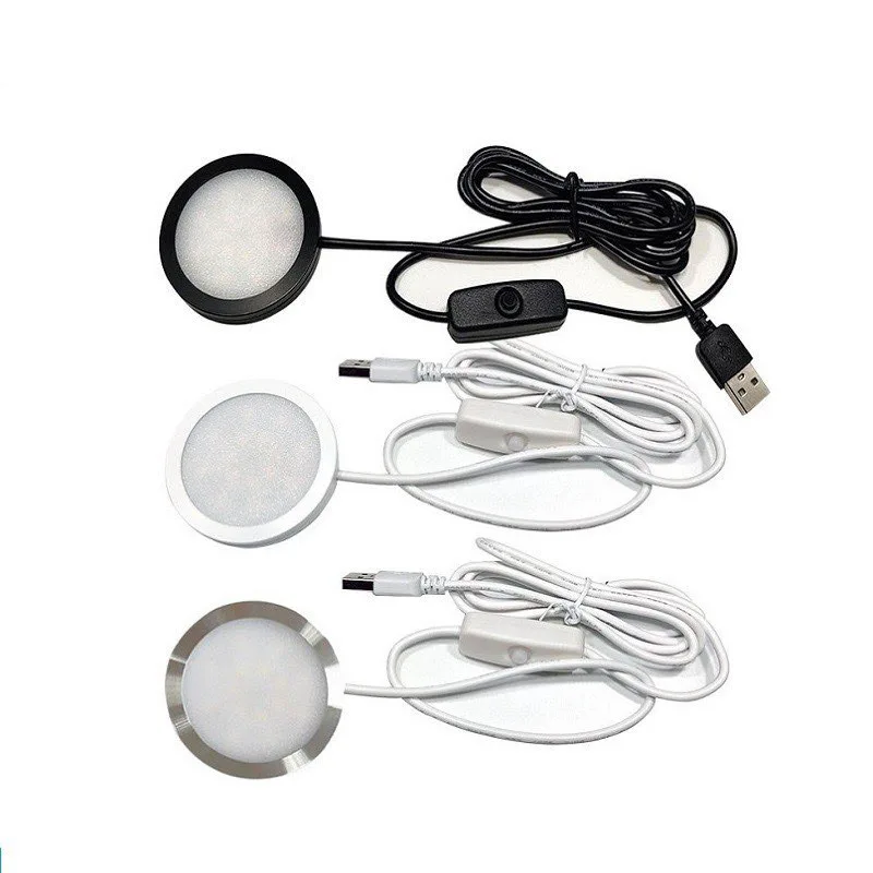 

Светодиодный светильник для шкафа 5В USB, ультратонкий, из алюминиевого сплава, для установки под столешницу, длина кабеля 1.5м, для потолка, спальни, кухни