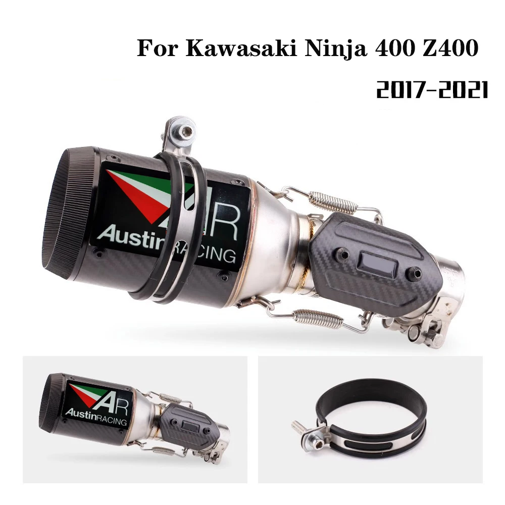 

Motorcycle Exhaust For Kawasaki NINJA400 Z400 2017 2020-2023 DB Killer Tuning AR Heat Shield Kit Performance Upgrade Accessory