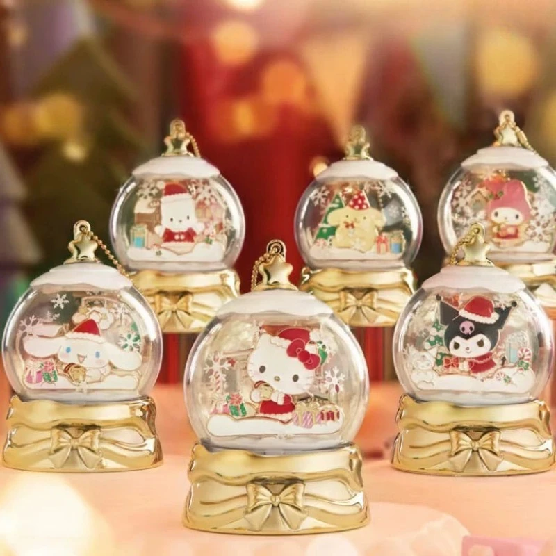 MINISO SANRIO 헬로 키티 쿠로미 마이 멜로디 시나모롤 폼폼푸린 포차코 만화 크리스마스 소원 공 크리스탈 볼 신제품