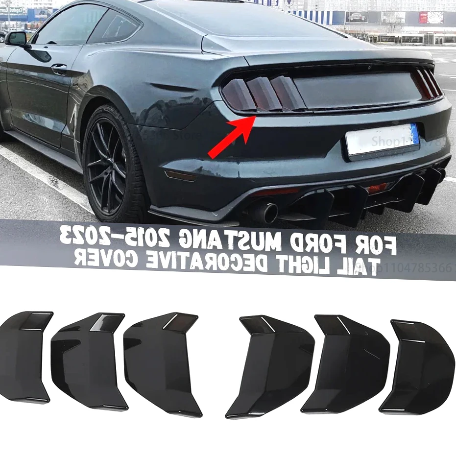 

Для Ford Mustang 2015-2023 крышка заднего фонаря 6 шт. декоративная наклейка задний фонарь автомобиля лампа