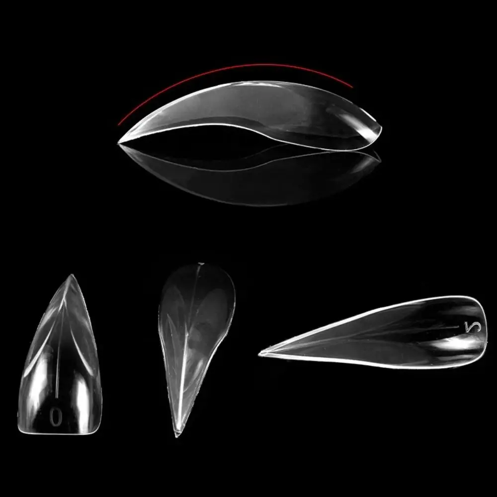 Poly Nail Gel Nail Extension Molds Curved Stiletto Reusable Advanced Shape Dual Forms Extension Full Cover Nail Design Tools