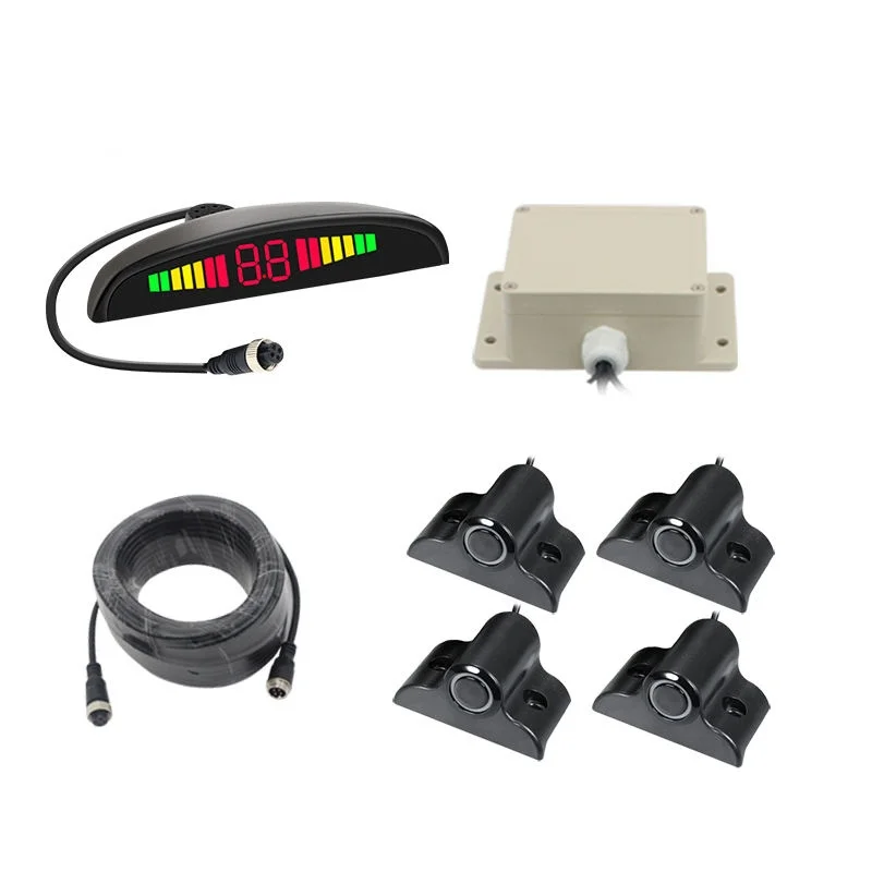 Truck auto accessories hot car rear reverse backup parking aid system 4 ultrasonic sensor radar parktronic with LED Display