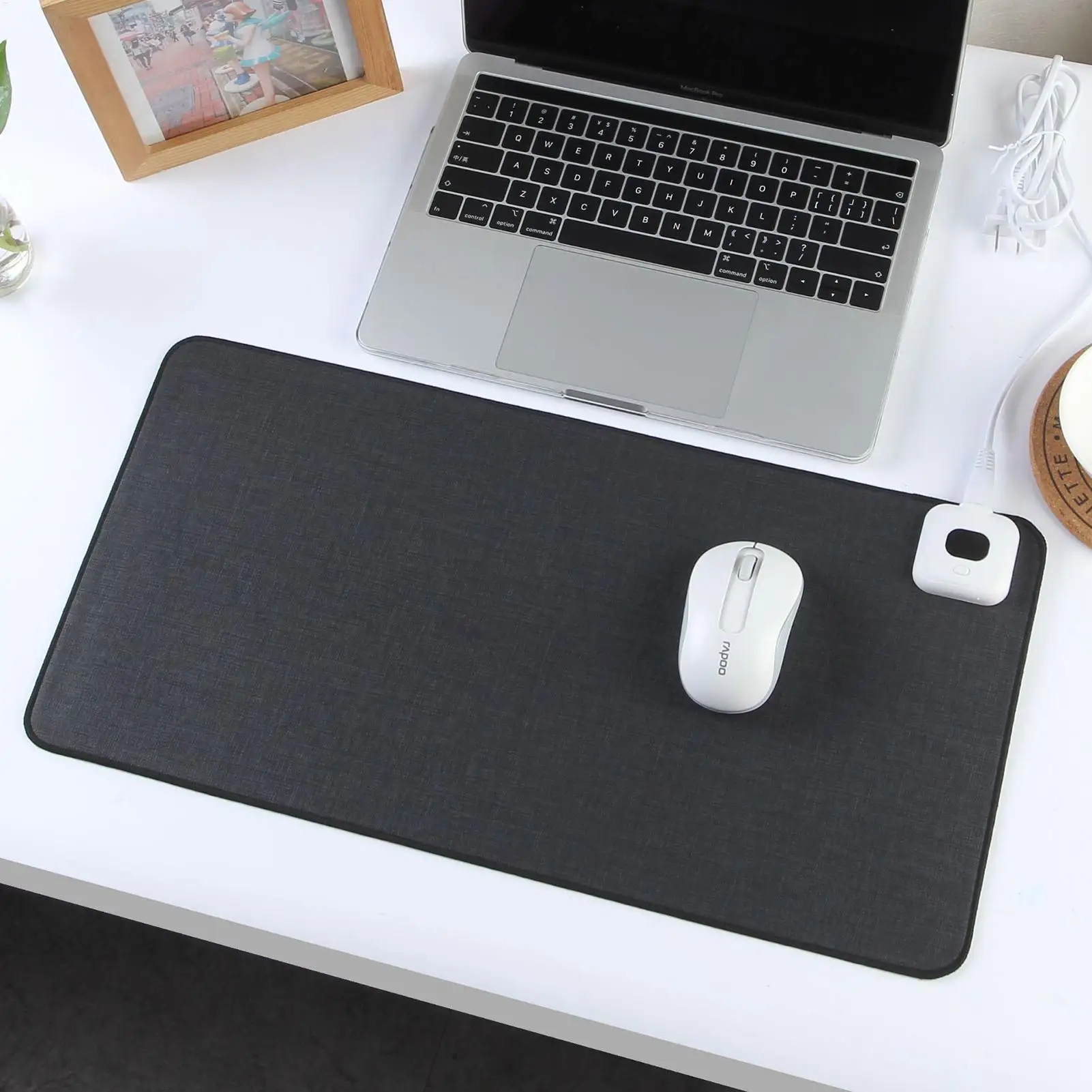 

Electric Heat Mous e Pad Table Mat Display Temperature Heating Mous e Pad Keep Warm Hand Office Computer Desk Keyboard Winter