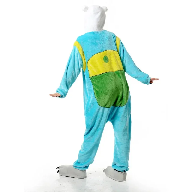 Adulto flanela cosplay anime aventura traje onesies cão pijamas animal halloween carnaval vestir-se festa macacões pijamas