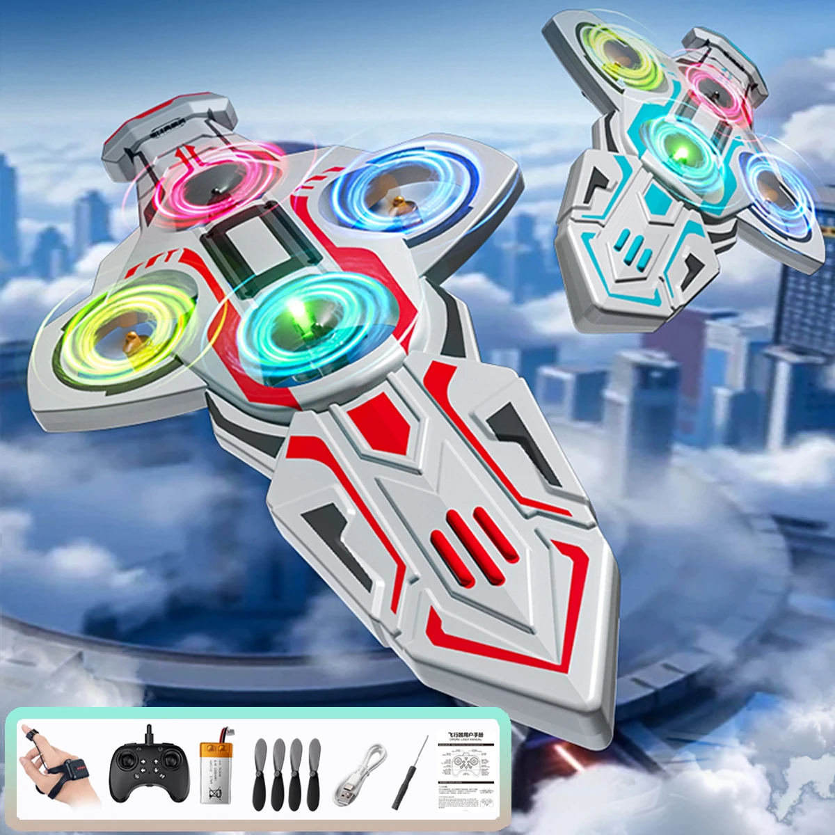 

RC Airplane Gesture Sensing Drone Flying Sword Fighter Aerobatics Spinning Tumbling Remote Control Toys Foam Children's Gifts