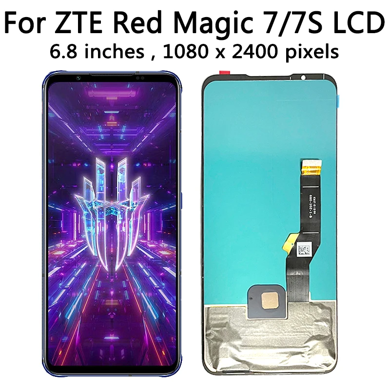 6.8“AMOLED 165Hz For ZTE nubia Red Magic RedMagic 7 7S NX679J LCD Display Screen+Touch Panel Digitizer Replacement