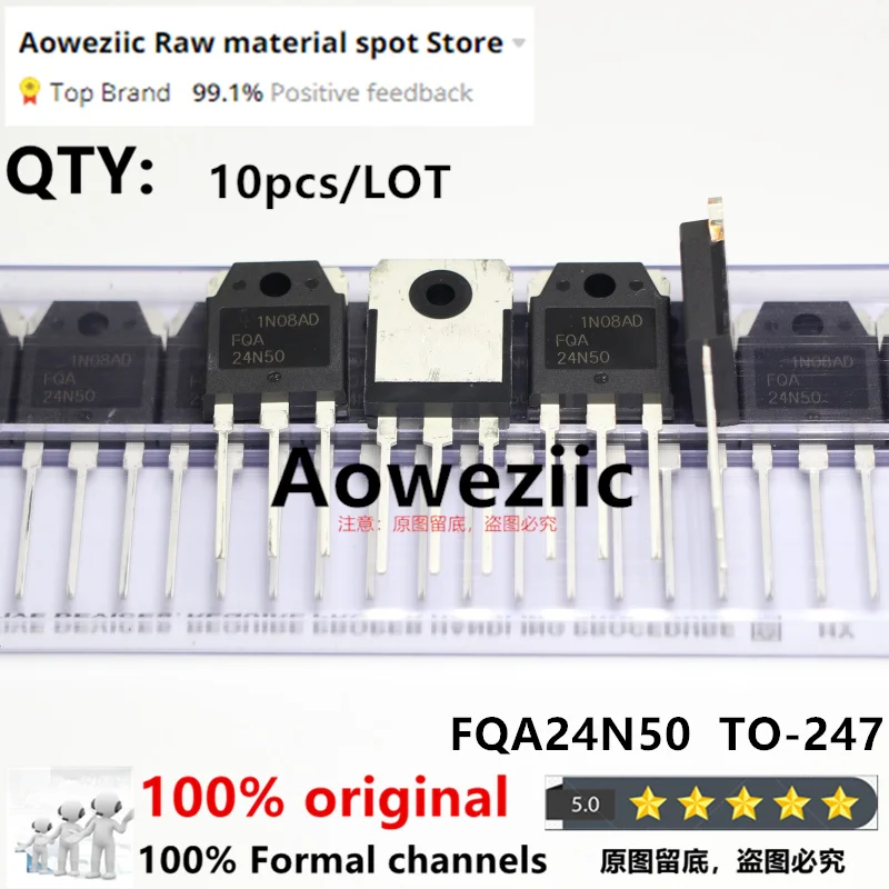 Aoweziic  2024+ 100% New Imported Original FQA24N50  24N50 TO-247 MOS FET 24A 500V