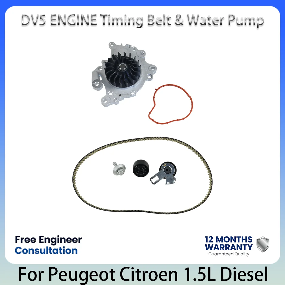 Kit de Correa de Distribución y Bomba de Agua para Motor DV5, para Peugeot Citroën 1.5L 1.5 L T L4 Diésel 2018-2025 1628925680 208 308 C3 C4 Berlingo