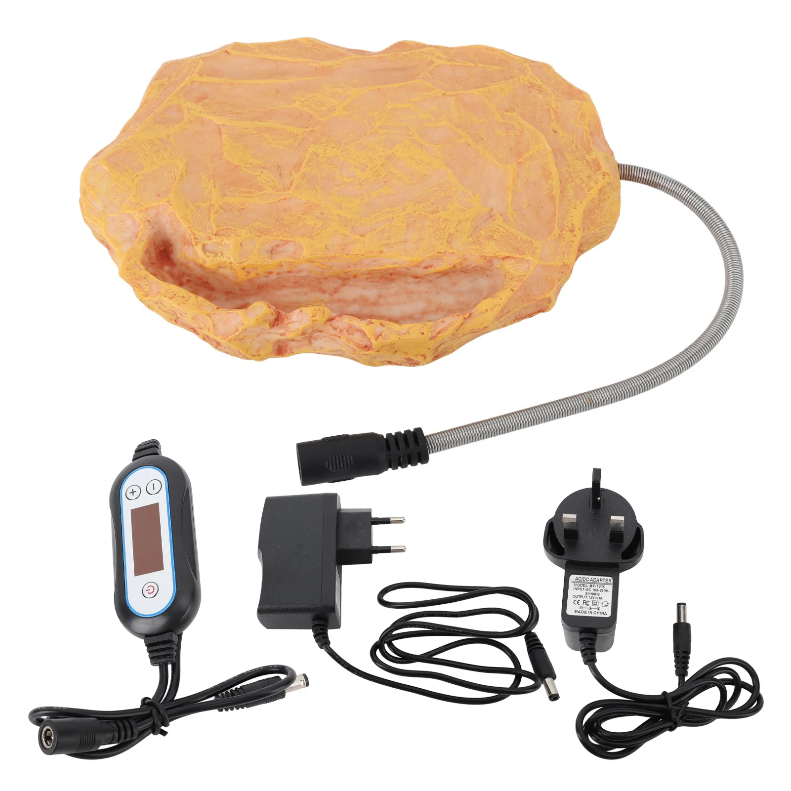Reptile Heat Rock Temperature Controlled Heating Rock Heater for Lizard Turtle Snake 12V Safe Voltage