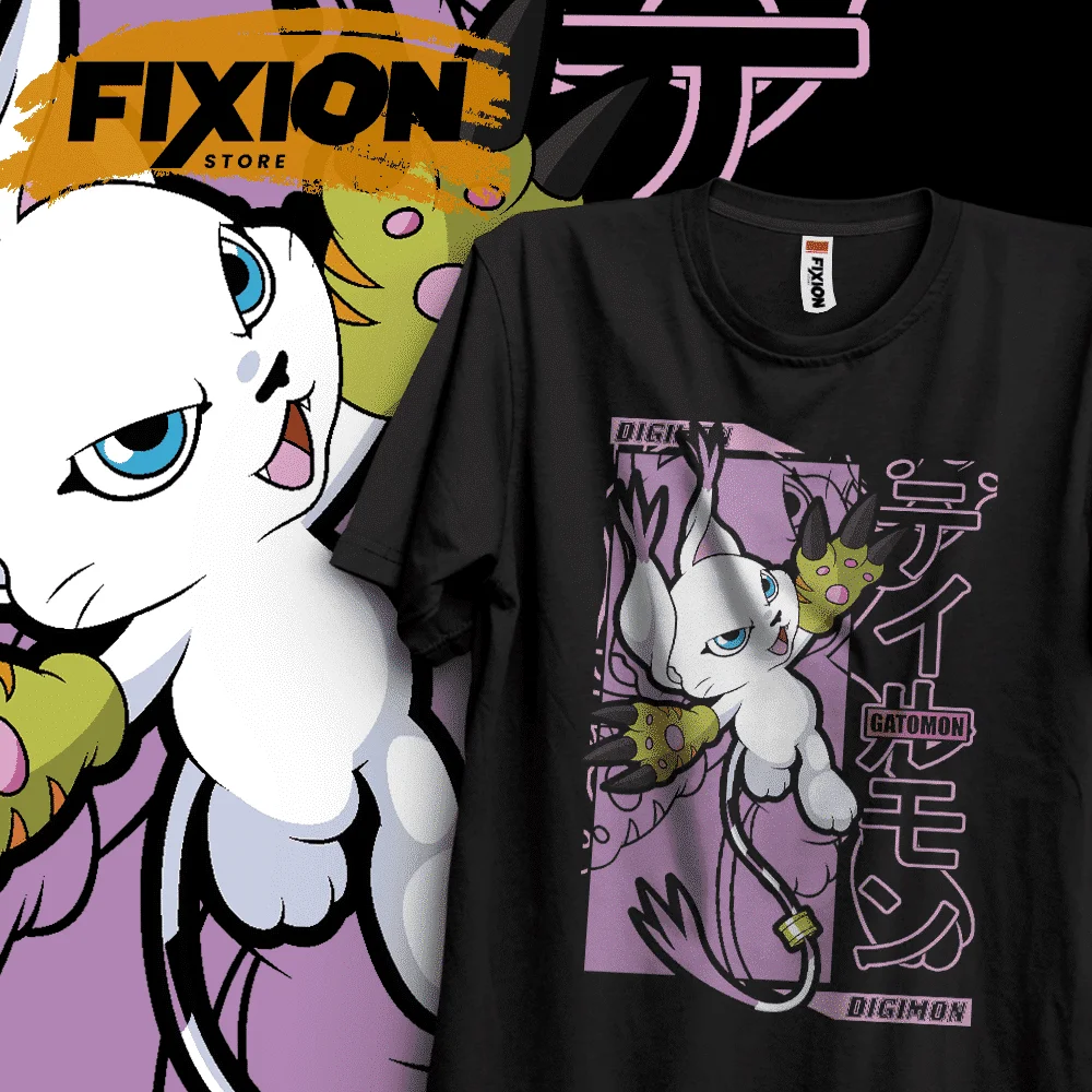 

Digimon – Gatomon Anime Merch Shirt Japanese Manga Unisex 100%Short Sleeves T-Shirt