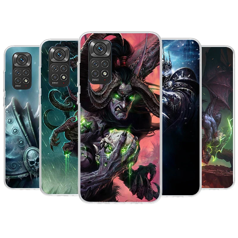 W-World Of W-Warcraft W-Wow Phone Case For Xiaomi Redmi Note 13 12 12S 11 11S 10 10S 9 9S 11T 11E Pro Plus 8 8T 7 + Coque Cover 