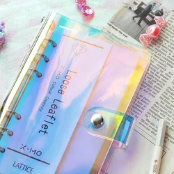 A5 A6 Laser Transparent Rainbow Notebook Organizer Agenda book Weekly Personal Travel Diary Journal Spiral Note Books