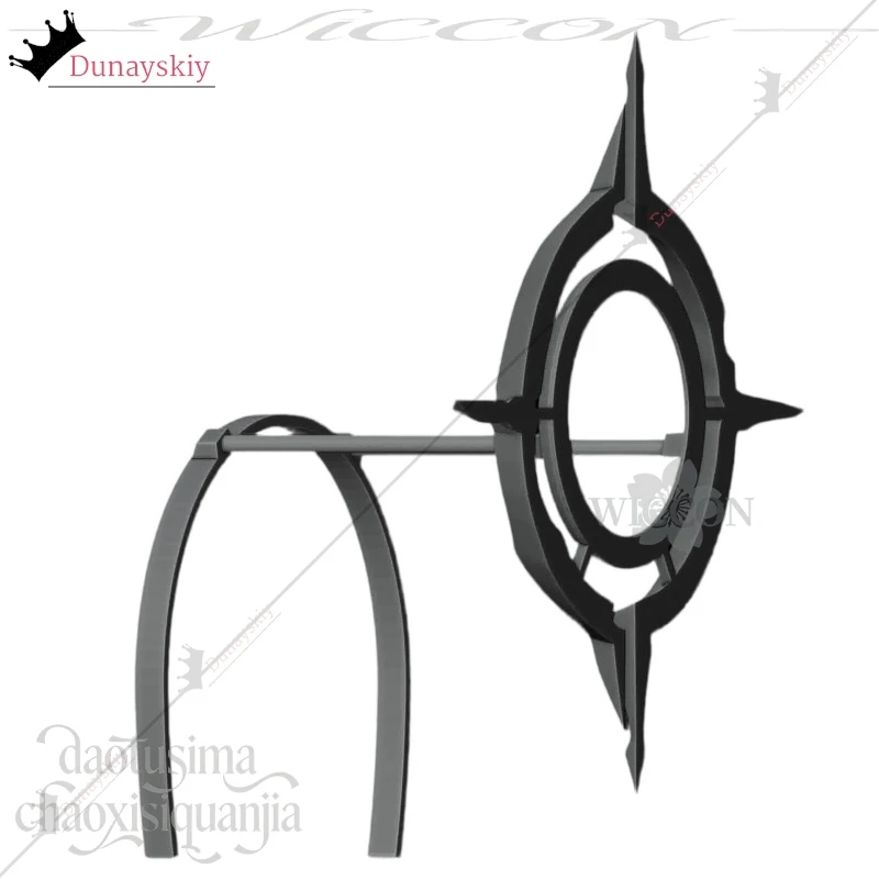 Anime Game Arknight: Endfield Cosplay Ember 3D Polylactic Acid Halo Props YiNuo@ Not Glowing Punk Angel Headwear Halloween