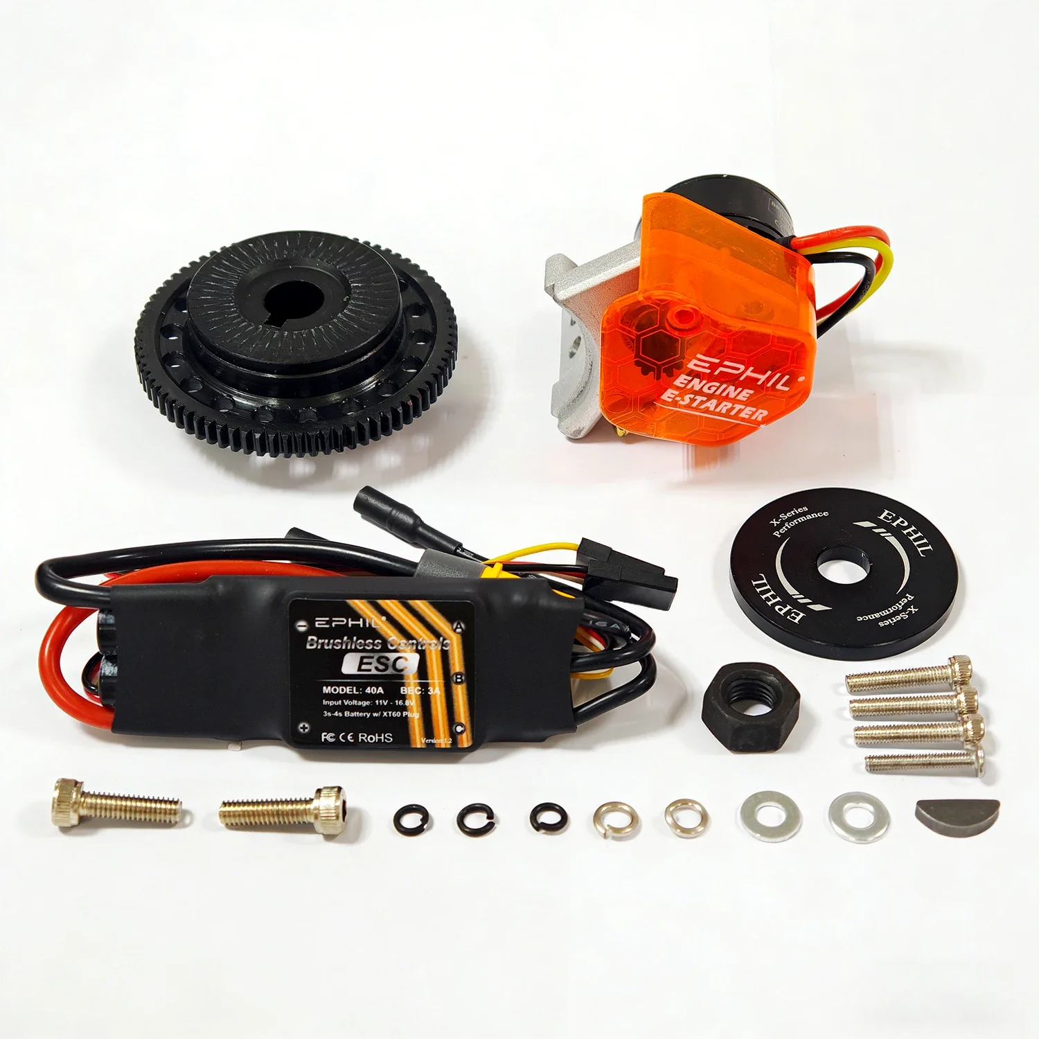NF Electric Start Upgrade Kit for X/XG Series 40cc-T Engine Model Electric Start  ESC Accessories for Model Aircraft Engines