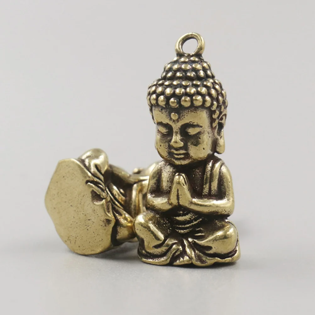 Jewelry Key Chain Accessories Pendants DIY Copper Chinese Style Novel Crafts Auspicious Buddha Keychain