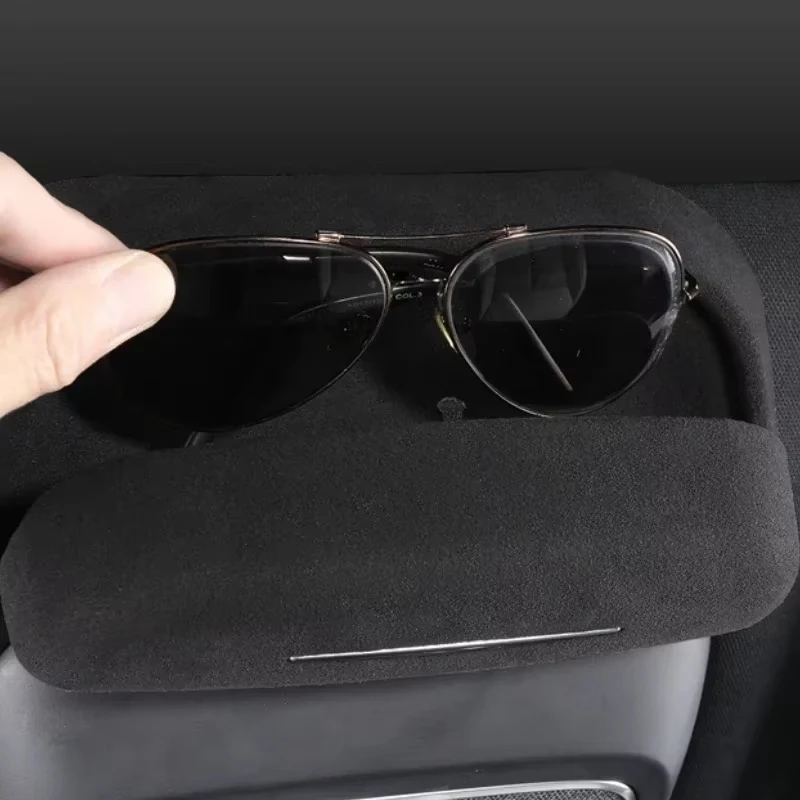 For ZEEKR 8X 2026 Suede Car Sunglasses Holder Eyeglass Box Glasses Holders Auto Interior Accessories 3