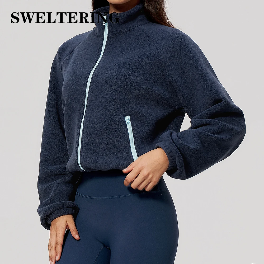 Yoga Long Sleeve Women's Winter Thermal Yoga Coat Gym Fitness T-shirt Female Outdoor Training Cycling Tops Workout Long Sleeve