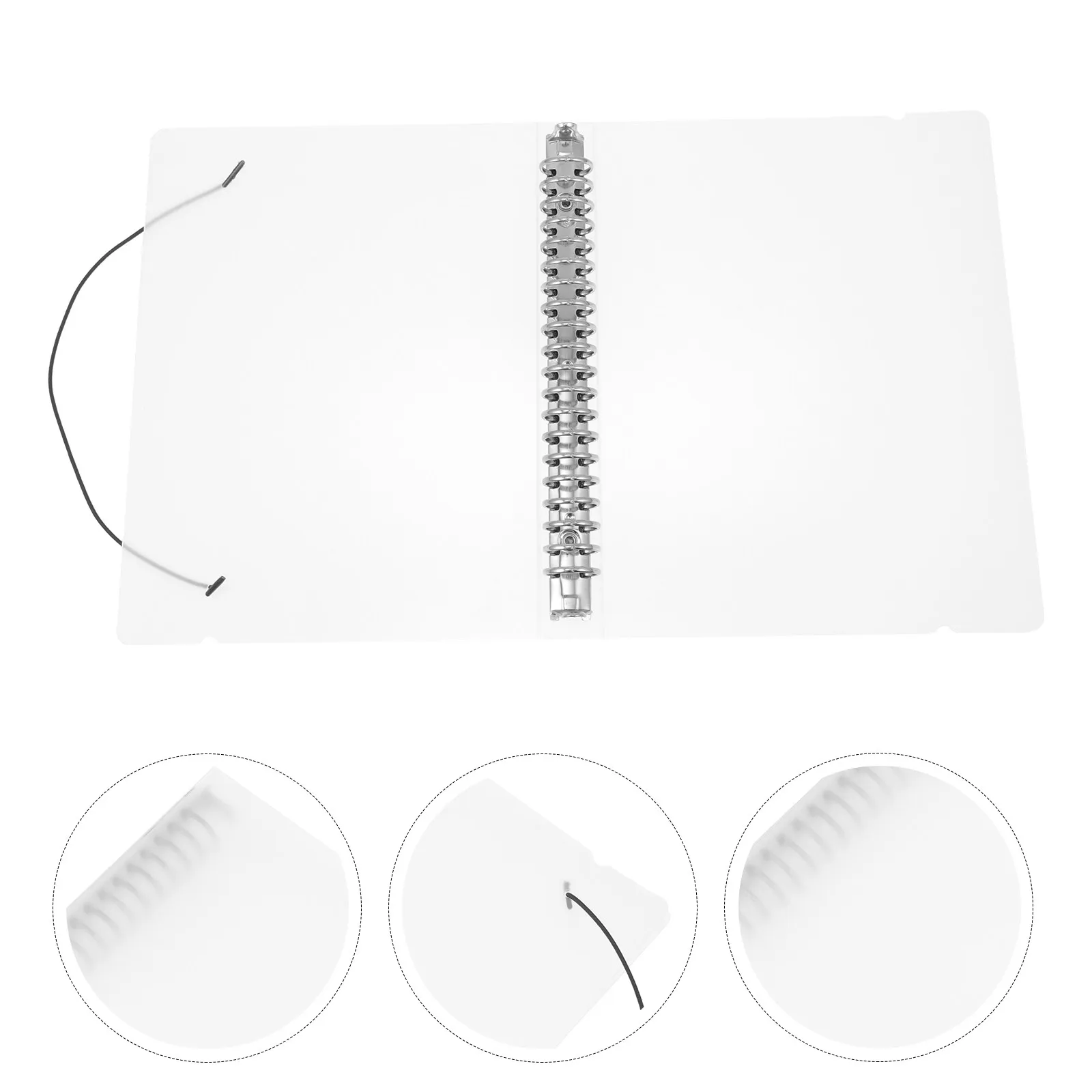 

PP Refillable Notebook Cover Shell Translucent Frosted Handbook Protector for Diaries Planners and Scrapbooks